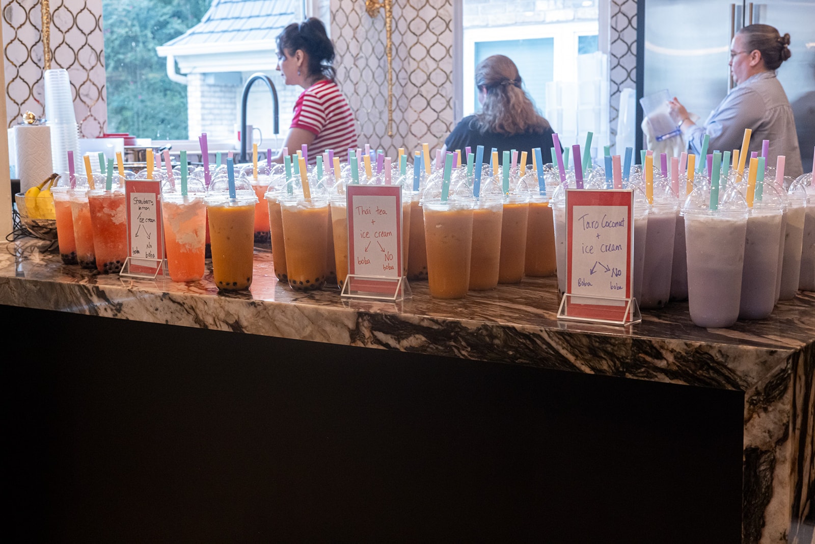Boba drinks served at a Youth Leadership event